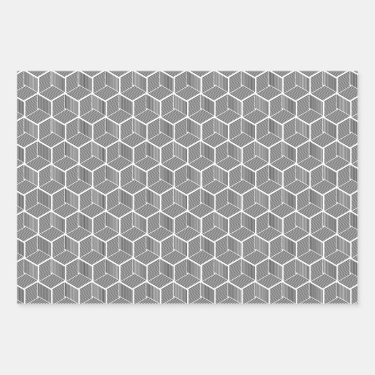 Grayscale-papierbladen met strips inpakpapier vel (Voorkant)