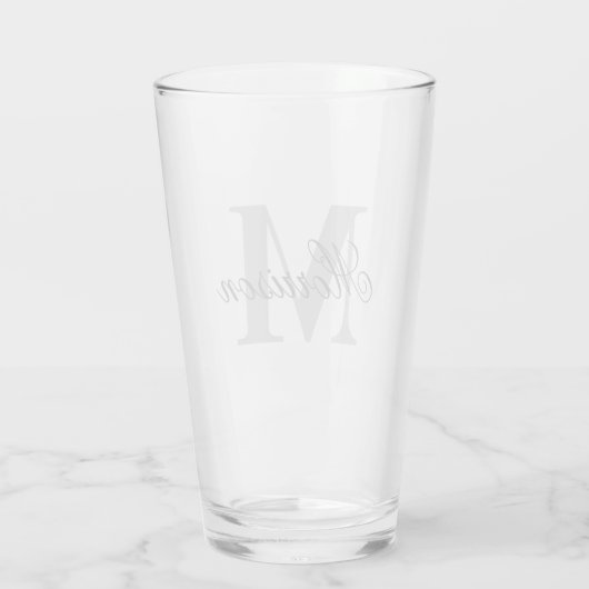 Grayscale Scripted Monogram Glas (Achterkant)