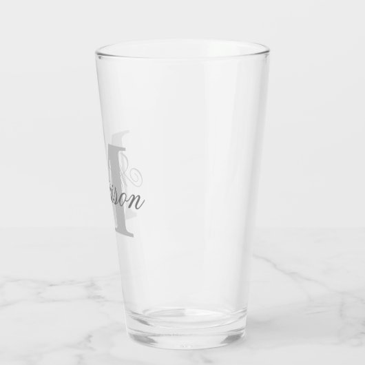 Grayscale Scripted Monogram Glas (Links)
