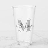 Grayscale Scripted Monogram Glas (Voorkant)