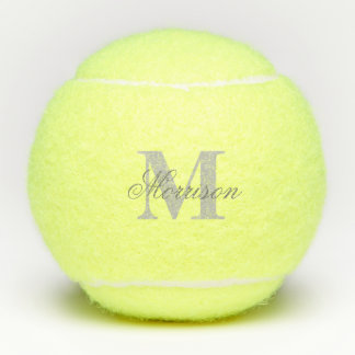 Grayscale Scripted Monogram Tennisballen