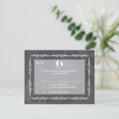 Grayscale Seahorse Beach Wedding RSVP (Debout devant)