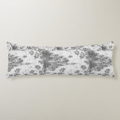 Grayscale Sprookjeskasteel met wijngrens Lichaamskussen (Voorkant)