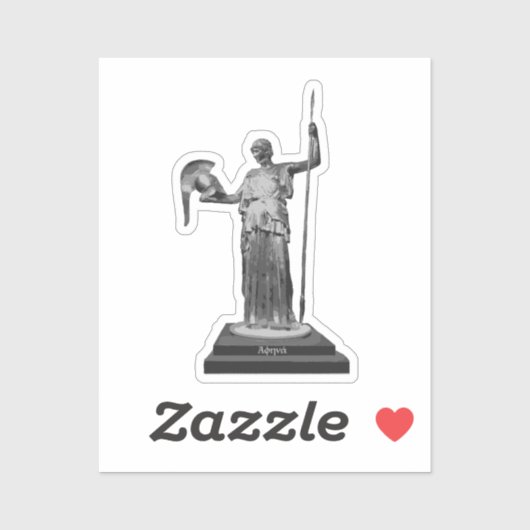 Grayscale Unbroken Bryn Mawr Athena sticker (Vel)