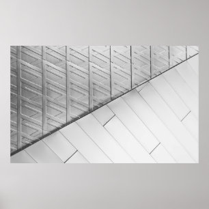 Grayscalefoto van vloeren poster