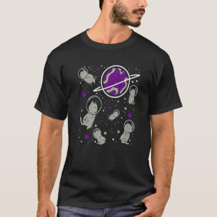 Graysexuele kat in de ruimte Grayseksuele pride T-shirt