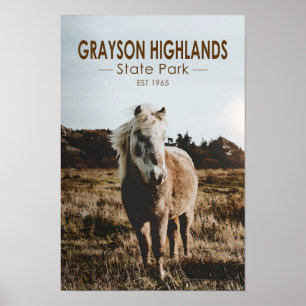 Grayson Highlands State Park Virginia Aquarel Poster