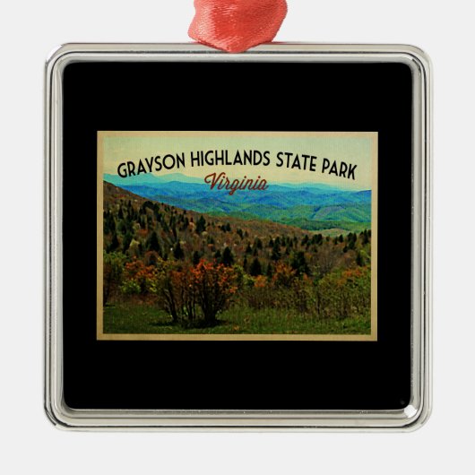 Grayson Highlands Virginia Metalen Ornament (Voorkant)