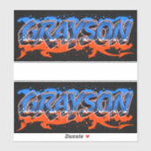 Grayson Vorname Name Graffiti Aufkleber Sticker (Vel)
