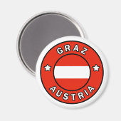Graz Austria Magneet (Voorkant / Achterkant)