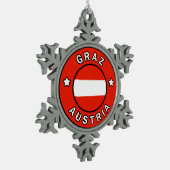 Graz Austria Tin Sneeuwvlok Ornament (Links)