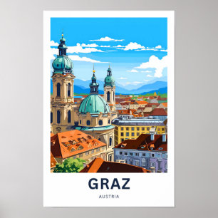 Graz Oostenrijk Reisprint Poster