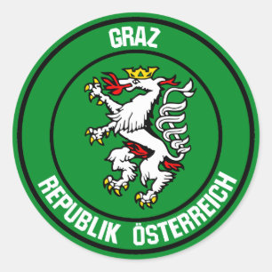 Graz Round Emblem Ronde Sticker