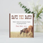 Grazende paarden - Trouwkaart Kaart (Staand voorkant)