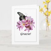 Grazie - Carte Merci à fleurs italiennes (Fleur jaune)