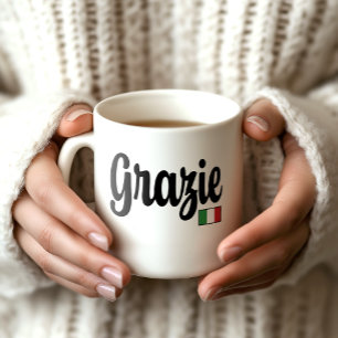Grazie (Dank je) Italiaanse Vlag Mok
