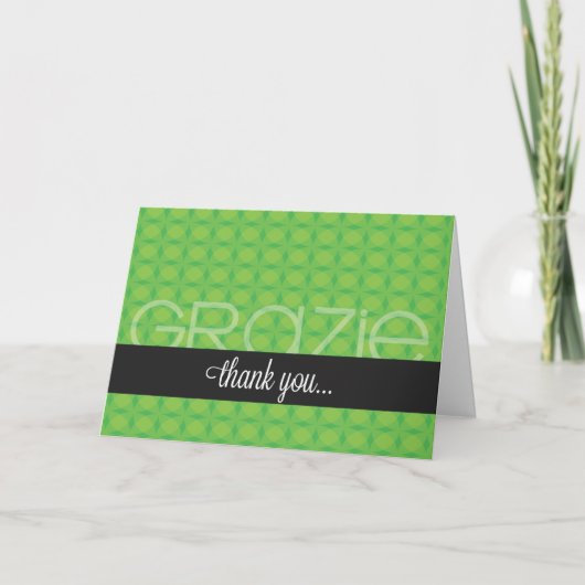 Grazie - dank u zo zeer Kaart (Voorkant)