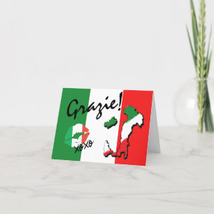 Grazie Italiaans bedankpas Bedankkaart
