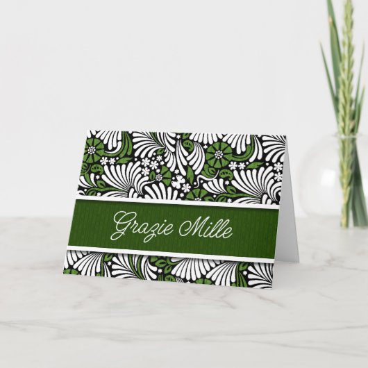 Grazie Mille Italy A Thousand Bedankt Green (Voorkant)