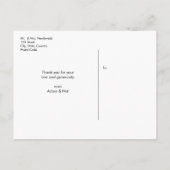 Grazie, Modern, Script ・ Foto, Namen en datum Aankondigingskaart (Achterkant)