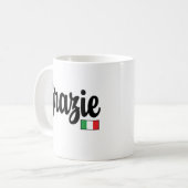 Grazie (Thank You) Italian Flag Mug (Devant gauche)