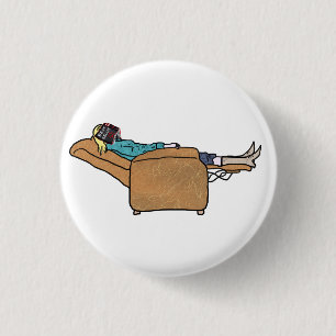 Grazige Grappige Lockdown Boek Lezen Collage Kunst Ronde Button 3,2 Cm