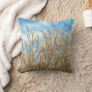 Grazige Natuur met een Blue Sky Cotton Kussen