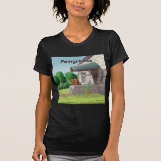 Grazige Pomeraanian op Graniet (Pomegraniet) T-shirt