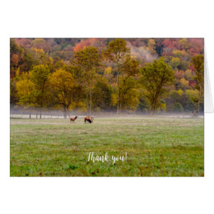 Grazing Elk paar dank u kaart