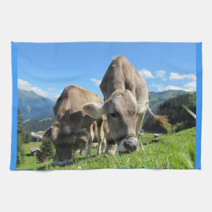 Grazing Koe Handdoek