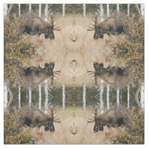 Grazing Moose Stof