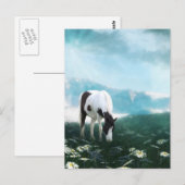 Grazing van verf paard briefkaart (Voorkant / Achterkant)