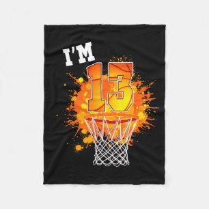 Grazioso Basketbal Jaarliefhebber 13e Thema Oud 13 Fleece Deken