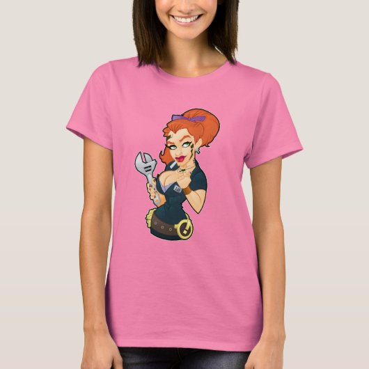 Grease Monkey Girl T-Shirt Dark (Voorkant)