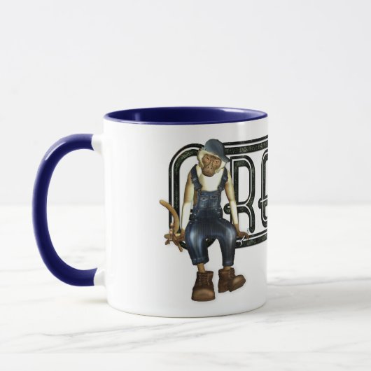 Grease Monkey Mechanics Humoureuze koffie-Mok Mok (Links)
