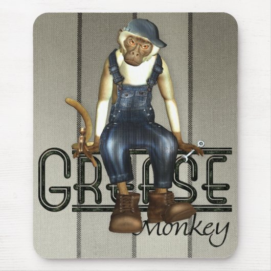 Grease Monkey Mousemat Muismat (Voorkant)