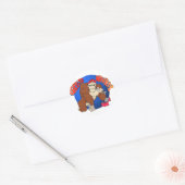 Grease Monkey Ronde Sticker (Envelop)