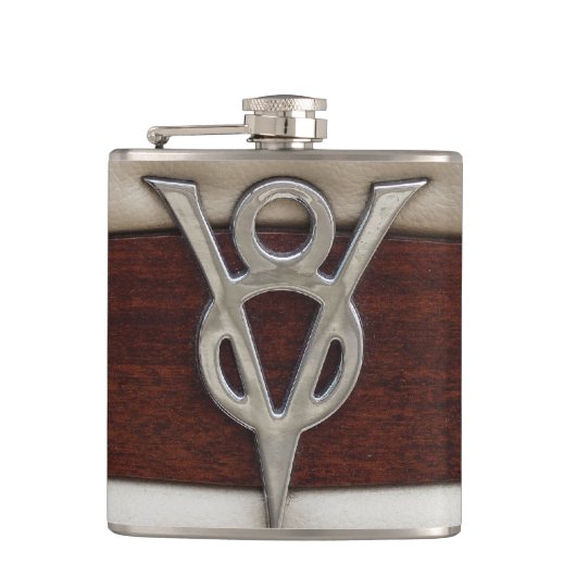 Grease Monkey V8-engine Embleem Heupfles (Voorkant)