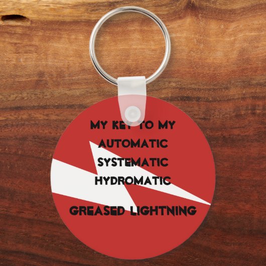 Greased Lightning Sleutelhanger (Voorkant)