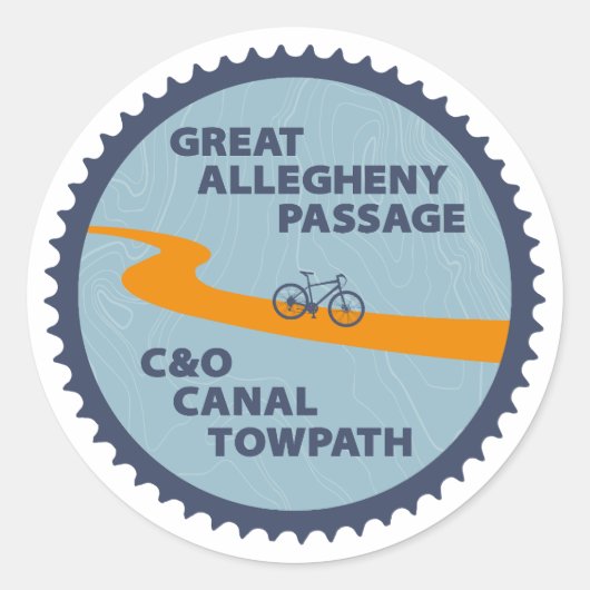 Great Allegheny Passage C&O Canal Chain Ring Ronde Sticker (Voorkant)