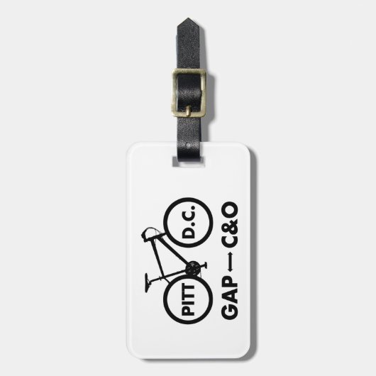 Great Allegheny Passage C&O Canal Towpath Bike Bagagelabel (Voorkant verticaal)