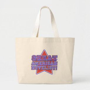 Great American Novelist Star Design Grote Tote Bag