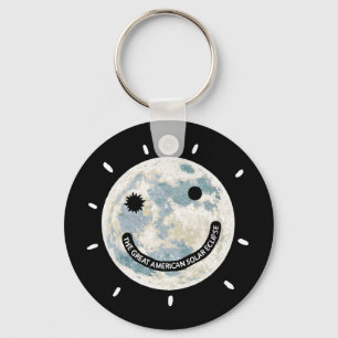Great American Solar Eclipse Moon Emoji Sleutelhanger