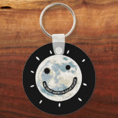 Great American Solar Eclipse Moon Emoji Sleutelhanger (Voorkant)