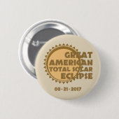 Great American Total Solar Eclipse - 2017 Ronde Button 5,7 Cm (Voorkant /achterkant)