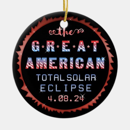 Great American Total Solar Eclipse 21 augustus 201 Keramisch Ornament (Voorkant)