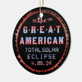 Great American Total Solar Eclipse 21 augustus 201 Keramisch Ornament (Links)