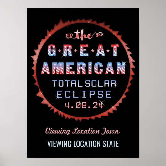 Great American Total Solar Eclipse 21 augustus 201 Poster (Voorkant)