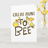 Great Aunt To Bee Pregnancy Announcement Pregnant Kaart (Gele Bloem)