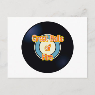 Great Balls of Fire Hit Song Titles Oldies Briefkaart